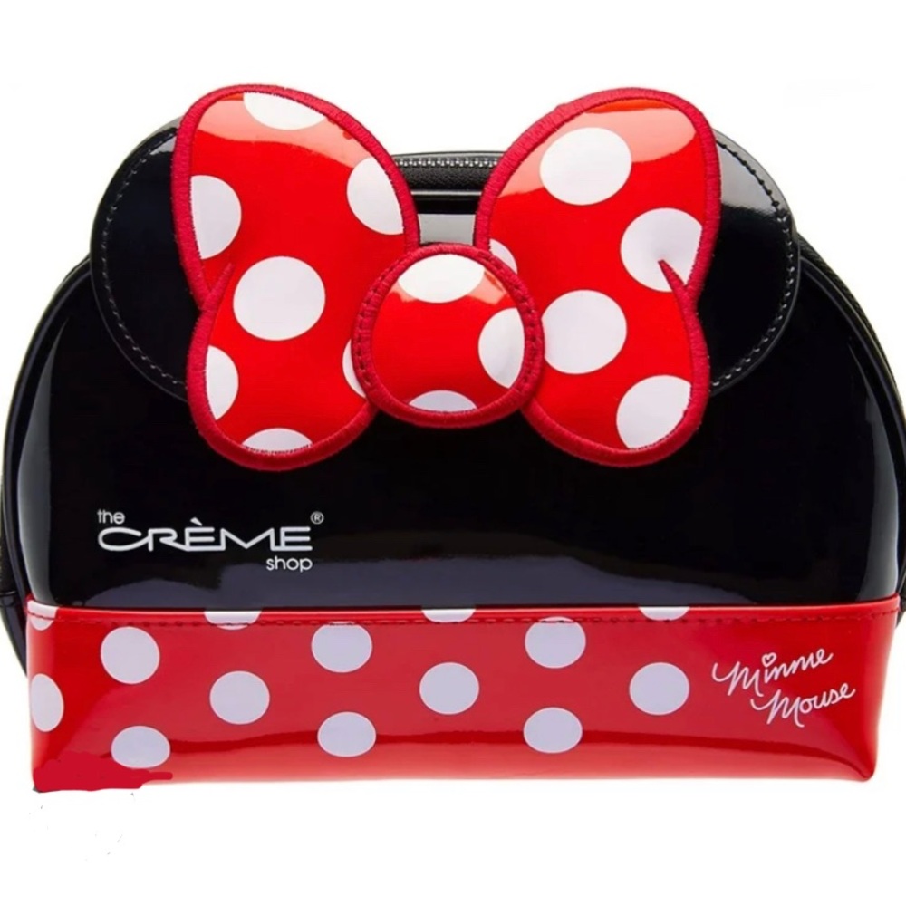 NWT The Crème Shop X Disney Minnie Mouse Red Travel Cosmetic Bag